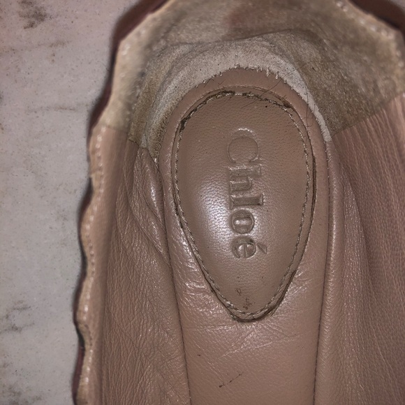 Brown Chloe Lauren scallop ballet flats 7.5 - Picture 4 of 6